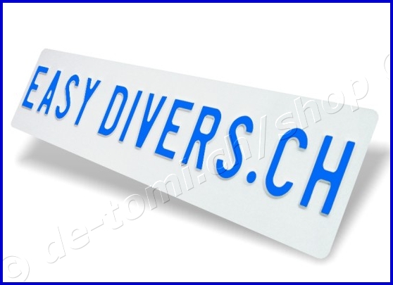 -Autoschild hinten Weiss 110x500 mm "Text in Farbe 55mm"